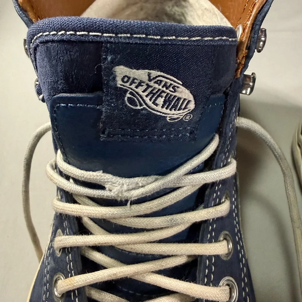Vans Sk8-Hi MTE Men’s 9 Navy Suede Fleece Lined Boots Y2K Skater Wear‎